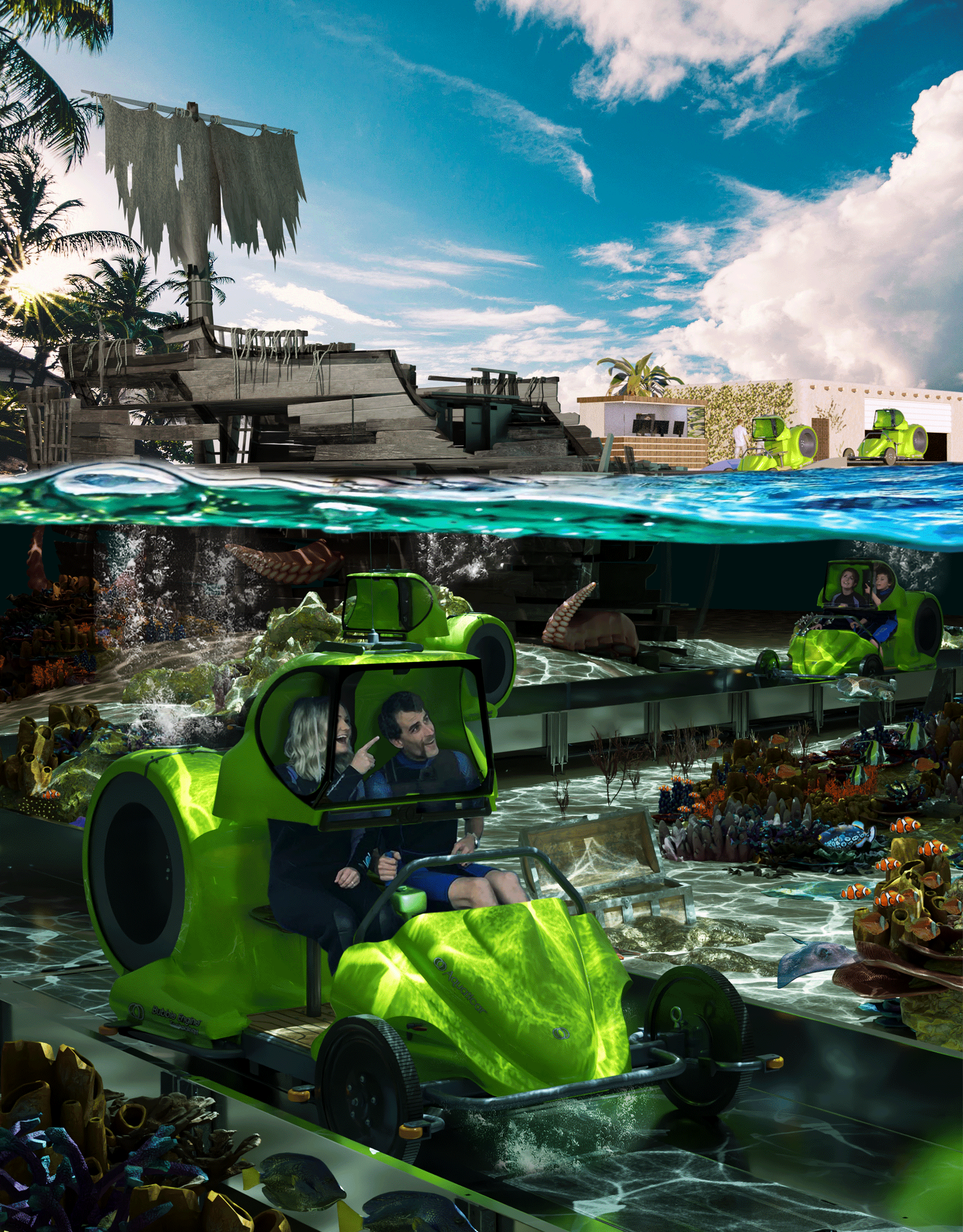 The World's First Underwater Theme Park Ride